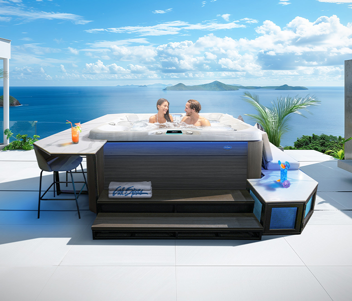 Calspas hot tub being used in a family setting - Birmingham